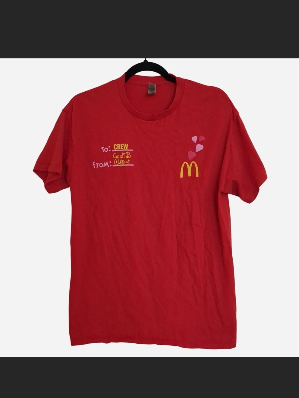 🔥 RARE McDonald's x Cardi B & Offset Crew Promo Tee L